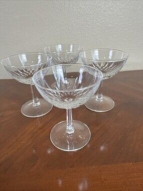 Crystal Sherbet Champagne Coupe Diamant by CRISTAL D'ARQUES-Durand  4 .5"